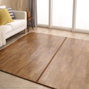 ホットカーペット カバー 2点セット 2畳用 約200x200cm ホットカーペット本体 ラグ マット クッションフロア 木目柄 北欧 デザイン フローリング おしゃれ 【納期A】【mst-i-5200002】