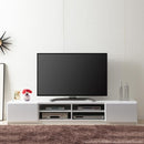 テレビ台 幅 180cm テレビボード ローボード TV台 TVボード 北欧 おしゃれ 背面収納 コード 配線 隠す キャスター付き 引出し 可動棚 オープン収納 木目調 【納期A】【mst-m0600003】