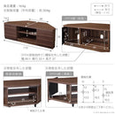 TVボード TV台 テレビ台 コーナー 設置 隅 角 幅 110cm テレビボード 省スペース 北欧 おしゃれ 背面収納 コード 配線 キャスター 引出し 可動棚 オープン収納 【納期A】【mst-m0600082】