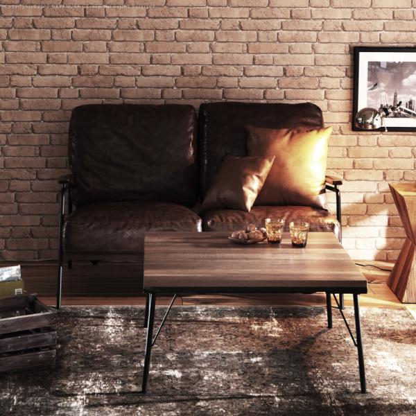 こたつテーブル 単品 コタツ 80×80cm 正方形 北欧 アメリカン カジュアル スタイリッシュ モダン アーバン ブルックリン センターテーブル ロー 男前 おしゃれ 【納期A】【mst-t0700008】