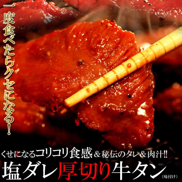 牛タン 厚切り 牛肉 バーベキュー 塩ダレ 焼き肉 ホルモン 500g