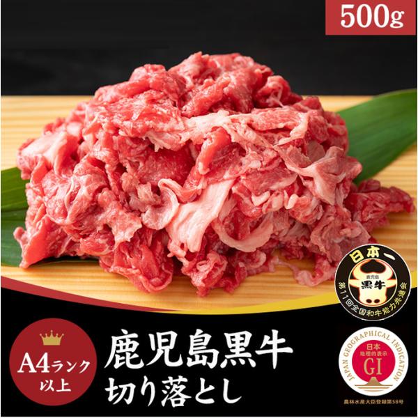 牛肉 切り落とし 500g モモスライス 鹿児島黒牛 A4 肩 バラ 国産