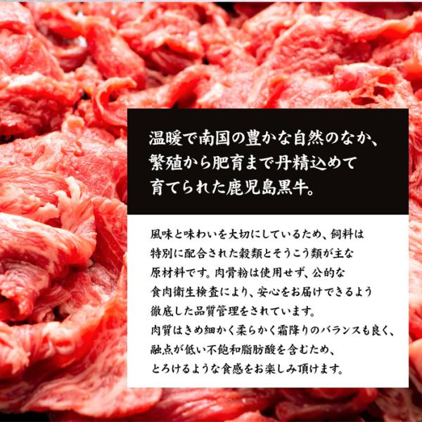 牛肉 切り落とし 500g モモスライス 鹿児島黒牛 A4 肩 バラ 国産