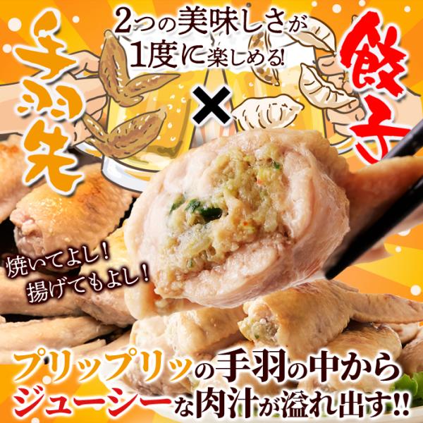 手羽餃子 手羽先 餃子餡 ギョーザ ギョウザ 冷凍 若鶏 手羽ポケット 点心 鶏肉 フライパン焼き 揚げ物 電子レンジ 美味しい おつまみ 中華 【納期E】【nk00000111】