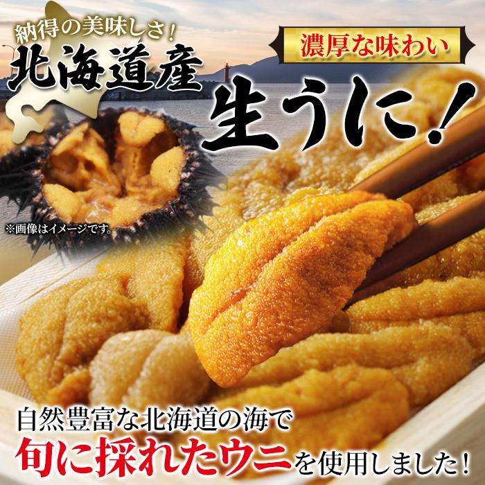 ウニ 北海道 雲丹 生うに 国産 冷凍 ミョウバン不使用 濃厚 美味しい 刺身 70g 高級 新鮮 ギフト 熨斗 のし お中元 御歳暮 贈り物 お祝い 【納期E】【nk00000117】