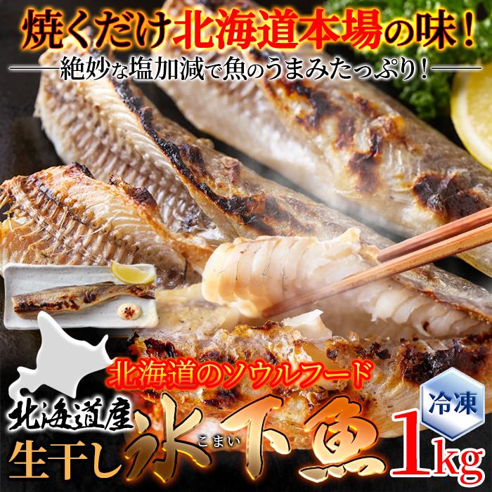 こまい 魚 1kg コマイ 冷凍 氷下魚 白身魚 生干し 塩干し おかず お酒のあて 肴 北海道産 ギフト 熨斗 お中元 御歳暮 贈り物 御礼 お祝い 【納期E】【nk00000121】