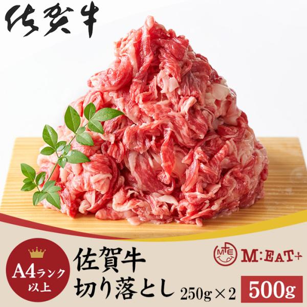 佐賀牛 切り落とし 500g 牛肉 もも バラ肉 肩 A4ランク以上 A4等級 黒毛和種 ブランド牛 お得 脂身 赤身 調理例 牛丼 肉じゃが 炒め物 【納期E】【nk00000127】