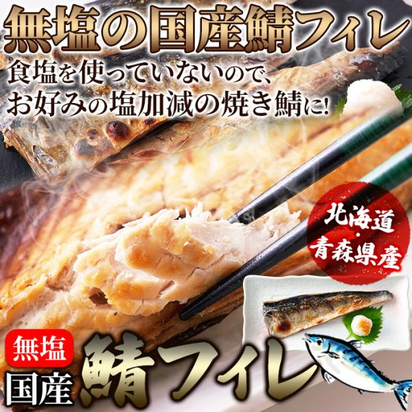 鯖 さば フィレ 無塩 1kg 食塩不使用 冷凍 三枚卸し 国産 北海道産 青森県産 脂控えめ あっさり DHA EPA バラ凍結 焼き魚 味噌煮 竜田揚げ 【納期E】【nk00000134】