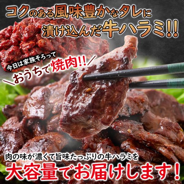 ハラミ 1kg 味付き 牛肉 タレ漬け 醤油 あごだし 焼肉 大容量