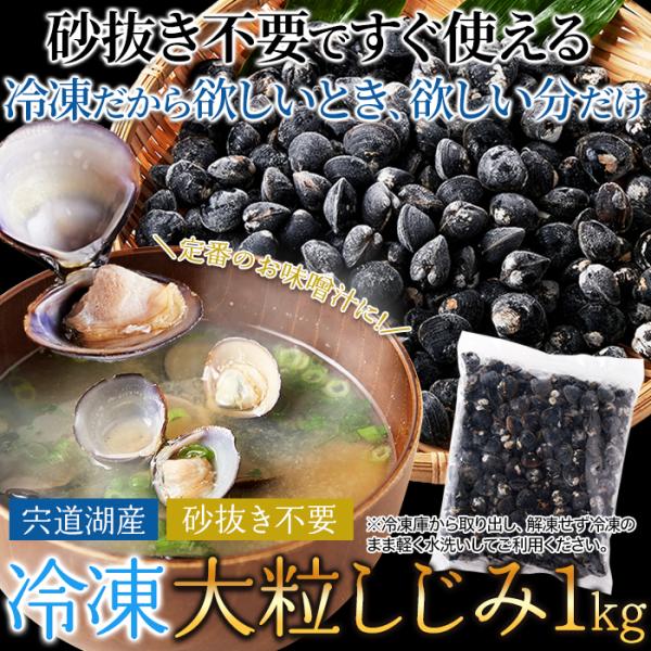 しじみ 大粒 国産 冷凍 宍道湖 大和シジミ しじみ貝 大きい 貝 殻付き ミネラル豊富 砂抜き不要 酒蒸し 炊き込みご飯 みそ汁 大容量 1kg