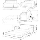ソファベッド 布 ファブリック ソファーベッド 折りたたみ 肘掛けつき ひじ付き シンプルデザイン 【納期C】【sgl-10174】