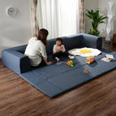 カバーリングソファ 三人掛け プレイマット付き ローソファ 変形 【納期C】【sgl-10194】