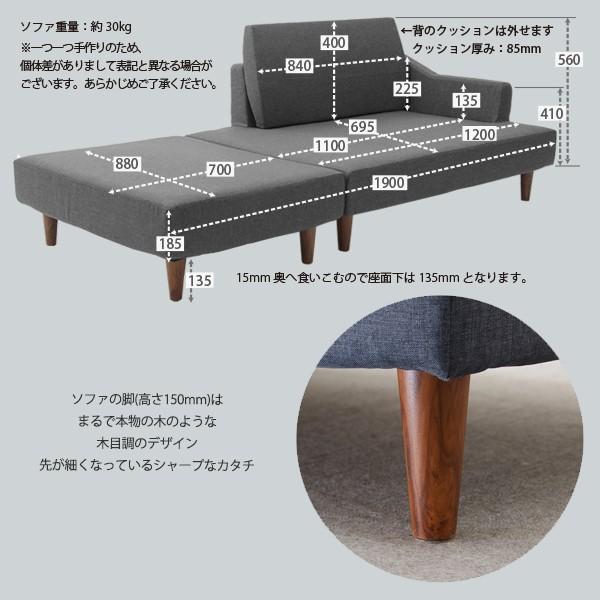 ソファ 2人掛け オットマン 北欧 おしゃれ 二人掛け 日本製 ポケットコイル 【納期C】【sgl-10200】