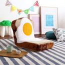 座椅子 リクライニング 食パン 目玉焼き かわいい おもしろ デザイン 国産 【納期C】【sgl-10223】