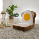 座椅子 リクライニング 食パン 目玉焼き かわいい おもしろ デザイン 国産 【納期C】【sgl-10223】