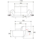 2人掛けソファ 脚付き 一人暮らし カウチ おしゃれ 二人用 ソファー リクライニング 【納期C】【sgl-10242】