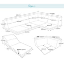 コーナーソファ ローソファー デニム調 タスク ダリアン カバーリング 洗える リクライニング セパレート こたつに合わせる 軽量 軽い 日本製 【納期C】【sgl-10252】