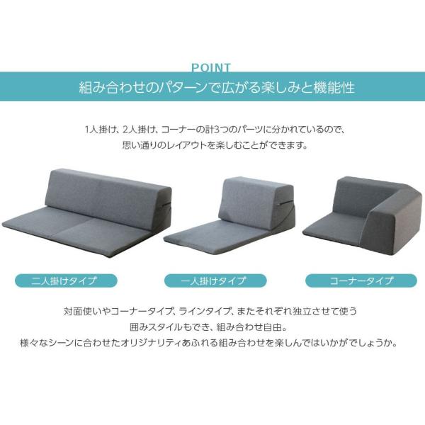 コーナーソファ ローソファー デニム調 タスク ダリアン カバーリング 洗える リクライニング セパレート こたつに合わせる 軽量 軽い 日本製 【納期C】【sgl-10252】