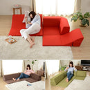 コーナーソファ ローソファー デニム調 タスク ダリアン カバーリング 洗える リクライニング セパレート こたつに合わせる 軽量 軽い 日本製 【納期C】【sgl-10252】