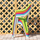 ガーデンチェア 4脚セット おしゃれ スタッキング 重ねられる 椅子 屋外用 庭 テラス ベランダ プラスチック製 軽い 軽量 エクステリア イタリア製 【納期E】【sh-05-12270】