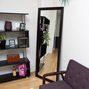 姿見 鏡 ミラー 全身 大型 大きい サイズ 姿見鏡 立て掛け 壁 特大 木製 フレーム おしゃれ 北欧 シンプル 木枠 玄関 白 ホワイト 茶色 ダークブラウン 自立不可 【納期B】【sh03dbr】