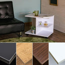 サイドテーブル キャスター付き 木目 白 カフェテーブル ローテーブル ミニテーブル ソファサイド ディスプレイ 飾り インテリア アウトレット 訳あり 【納期B】【skb-cg01】