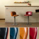 カウンターチェア おしゃれ 北欧 背もたれ 昇降式 アンティーク調 キャスターなし 椅子 カフェ風 cafe アメリカン 西海岸風 フェイクレザー 合成皮革 バーチェア 【納期B】【skb-clf11】