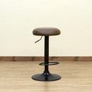 カウンターチェア イス 昇降式 バーチェア スツール シンプル 回転式 座面 足置き 足掛け PUレザー フェイク 合皮 レトロ アンティーク調 キッチン ダイニング 【納期B】【skb-clf22】
