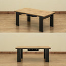 コタツ おしゃれ 北欧 こたつ テーブル スタイリッシュ モダン 石英管 木目 長方形 リビング センターテーブル ローテーブル サイズ 90×50cm 【納期B】【skb-dci90】