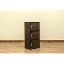 収納棚 ラック 3段 扉付き 取っ手つき 収納 棚 シンプル 北欧 おしゃれ 白 ホワイト 茶色 ドア付き 収納ラック カラーボックス ナチュラル 木目柄 【納期B】【skb-fb03d】