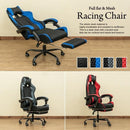 ゲーミングチェア メッシュ オットマン 足置き パソコンチェア 肘掛け リクライニング ハイバック フットレスト レーシングチェア デスクチェア 椅子 社長椅子 【納期B】【skb-hay01】