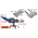 ゲーミングチェア ファブリック 布地  オフィス ワークチェア パーソナル イージーチェア 椅子 作業椅子 リクライニング 足置き オットマン 昇降 回転 ひじ掛け 【納期B】【skb-hay05】