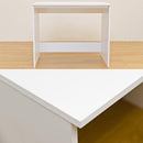デスク シンプル 机 事務作業 勉強机 ダークブラウン 茶色 ホワイト 白 【納期B】【skb-hmp13】