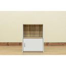 ラック 2段 棚 収納 扉付き 小さめ コンパクト 玄関 リビング 【納期B】【skb-hmp22】