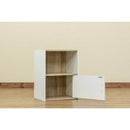 ラック 2段 棚 収納 扉付き 小さめ コンパクト 玄関 リビング 【納期B】【skb-hmp22】