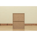 ラック 2段 棚 収納 扉付き 小さめ コンパクト 玄関 リビング 【納期B】【skb-hmp22】