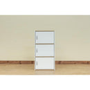 収納ラック 3段 棚 収納棚 扉付き ドアつき 玄関 リビング 本棚 電話台 物置き おしゃれ 北欧 シンプル 家具調 使いやすい インテリア ブラック 黒 ホワイト 白 【納期B】【skb-hmp25】