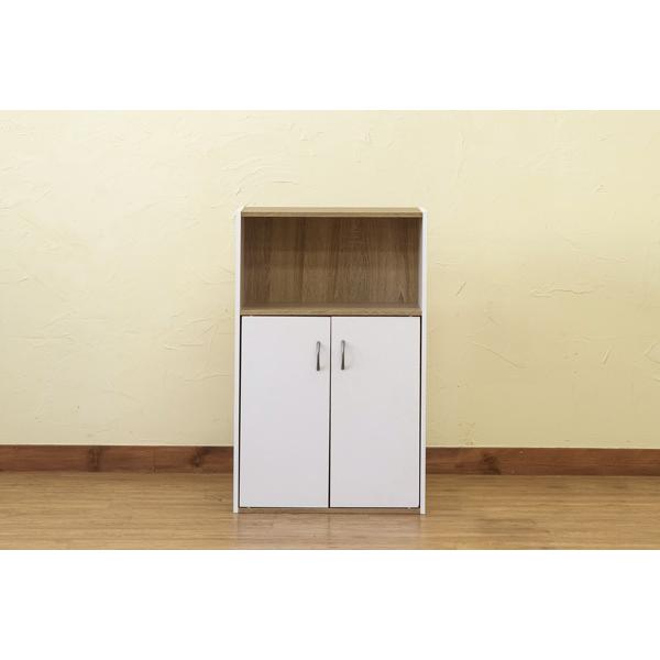 シェルフ 棚 収納ラック オープンラック 扉付き 観音開き ドア 収納棚