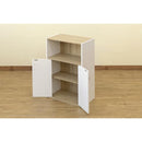 シェルフ 棚 収納ラック オープンラック 扉付き 観音開き ドア 収納棚 インテリア おしゃれ 北欧 電話台 FAX台 ブラック 黒 ホワイト 白 扉付き 戸 置き棚 【納期B】【skb-hmp27】