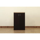 シェルフ 棚 収納 ラック 扉つき 観音開き ドア 目隠し シンプル おしゃれ 戸 扉 収納棚 リビング インテリア 北欧 ナチュラル 黒 ブラック 白 ホワイト 【納期B】【skb-hmp28】