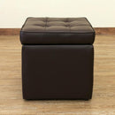 スツール 収納つき 収納スペース 椅子 クッション オットマン ベンチ 1人用 フェイクレザー 合成皮革 PVC おしゃれ インテリア 正方形 立方体 蓋 ふた 【納期B】【skb-hsw16】