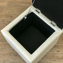 スツール 収納つき 収納スペース 椅子 クッション オットマン ベンチ 1人用 フェイクレザー 合成皮革 PVC おしゃれ インテリア 正方形 立方体 蓋 ふた 【納期B】【skb-hsw16】