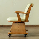 ダイニングチェアー コタツ用 椅子 1脚 単品 回転式 肘掛け付き ひじ ダイニング こたつチェア ナチュラル おしゃれ イス 北欧 キャスター付き 【納期B】【skb-htr08】