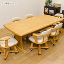 ダイニングチェア 回転 椅子 キャスターつき 北欧 肘付き 【納期B】【skb-htt01】