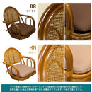 座椅子 回転 肘掛け付き フロアチェア ラタン アジアン 和風 和室 ロータイプ 完成品 クッション 座面 取り外し可能 回転座椅子 ひじ掛け ローバック コンパクト 【納期B】【skb-im13】