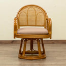 座椅子 回転 おしゃれ 肘掛付き 高座椅子 ラタン ひじ付き アジアン ナチュラル リゾート系 南国 座面 クッション 座布団 茶の間 和室 和風 パーソナルチェアー 【納期B】【skb-im15】