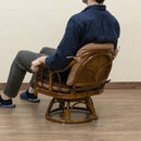 座椅子 肘掛け付き おしゃれ 回転式 高座椅子 座いす クッション ボリューム 座面 背もたれ 和室 アジアン 和風 茶の間 リビング チェア ひじ掛け 和室 リビング 【納期B】【skb-im18】