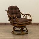 座椅子 肘掛け付き おしゃれ 回転式 高座椅子 座いす クッション ボリューム 座面 背もたれ 和室 アジアン 和風 茶の間 リビング チェア ひじ掛け 和室 リビング 【納期B】【skb-im18】