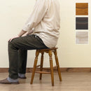 スツール 椅子 腰掛け アンティーク調 レトロ 北欧 おしゃれ 天然木製 アジアン ナチュラル カントリー カフェ風 インテリア 円形 丸型 マホガニー 高級 木目 【納期B】【skb-imm1】