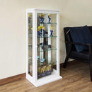 コレクションケース 棚 ラック 模型 ガラスケース 扉つき 収納棚 棚板 4枚 省スペース スリム コンパクト コレクションケース 白 ホワイト ブラウン 【納期B】【skb-itc100】